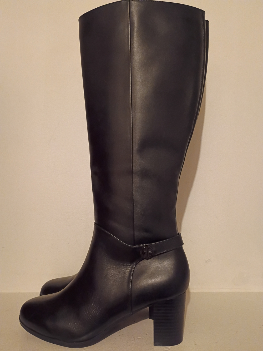 Giani Bernini Black Knee-High Block Heel Boots